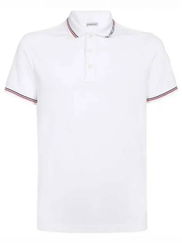 8A00012 84556 001 Arm Logo Polo T shirt White Men s TJ 270382 - MONCLER - BALAAN 1