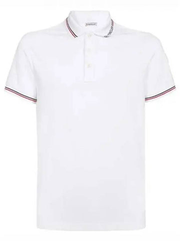 8A00012 84556 001 Arm Logo Polo T shirt White Men s TJ 270382 - MONCLER - BALAAN 1