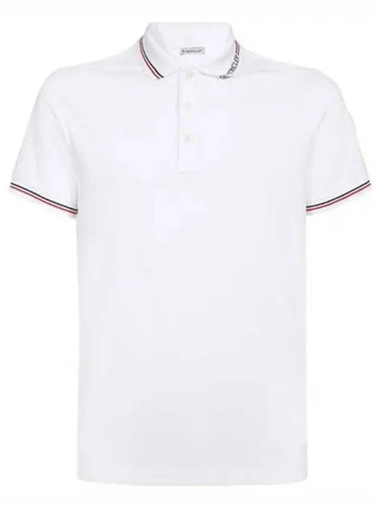 8A00012 84556 001 Arm Logo Polo T shirt White Men s TJ 270382 - MONCLER - BALAAN 1