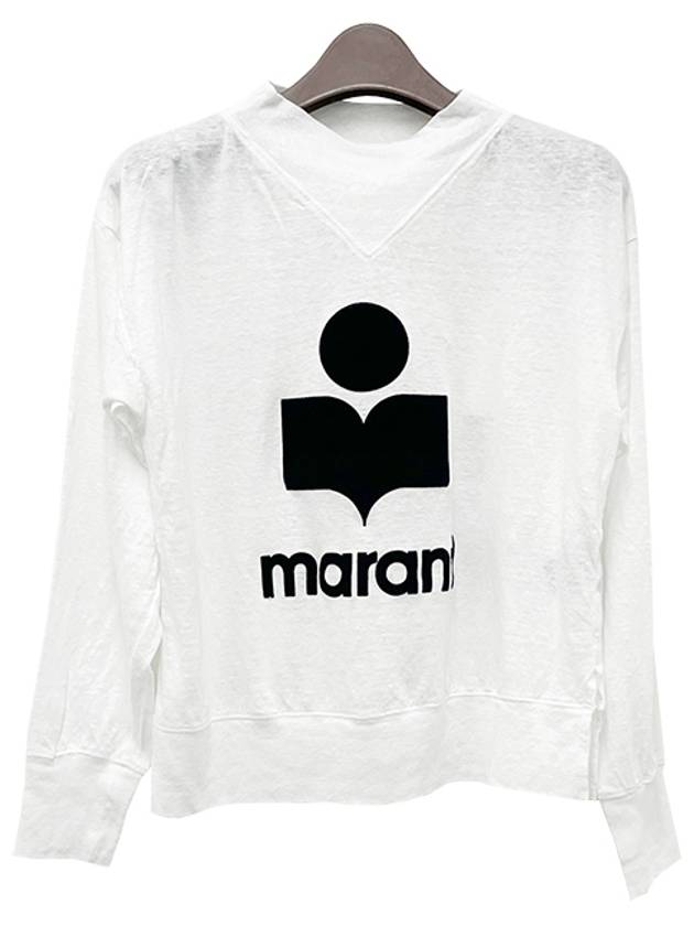 Kilsen Logo Print Sweatshirt White - ISABEL MARANT ETOILE - BALAAN 3