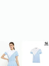 cotton block color scheme Y-collar short-sleeved T-shirt DD2WTS103BL - DUVIK - BALAAN 7