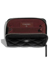 Classic zipper coin purse grained silver CC - CHANEL - BALAAN 9