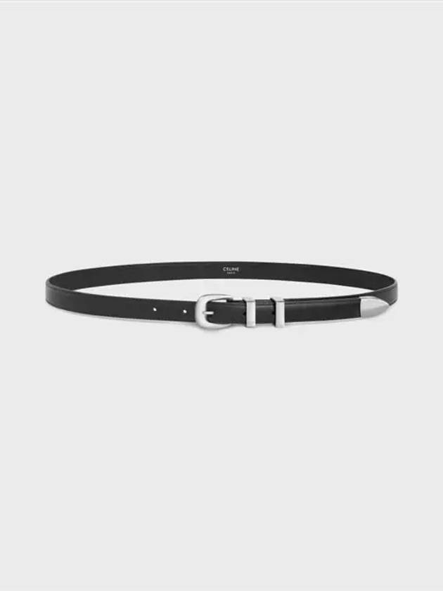 Western 14 Leather Belt Black - CELINE - BALAAN 4