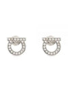 Gancini Crystal Small Earrings Silver - SALVATORE FERRAGAMO - BALAAN 2