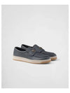 Triangle Logo Nappa Leather Loafers Baltic Blue - PRADA - BALAAN 2