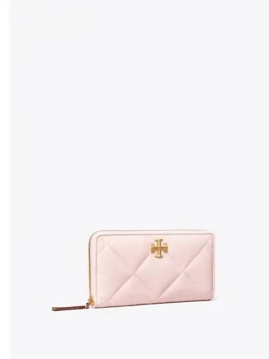 Kira Diamond Quilted Zip up Continental Card Wallet Ring Rose Salt Domestic Product - TORY BURCH - BALAAN 1