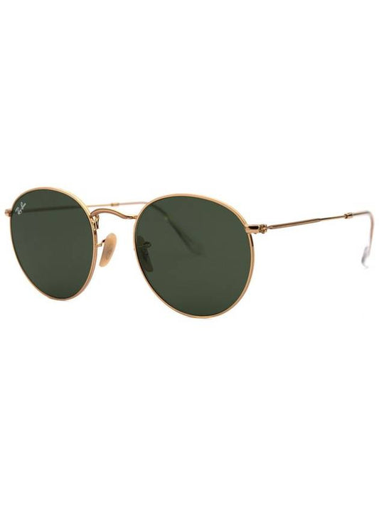 RB3447N 001 53 Officially Imported Round Boeing Gold Metal Flat Large Ray Ban Sunglasses - RAY-BAN - BALAAN 1