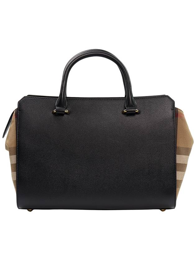 Banwell House Check Small Tote Bag Black - BURBERRY - BALAAN 3