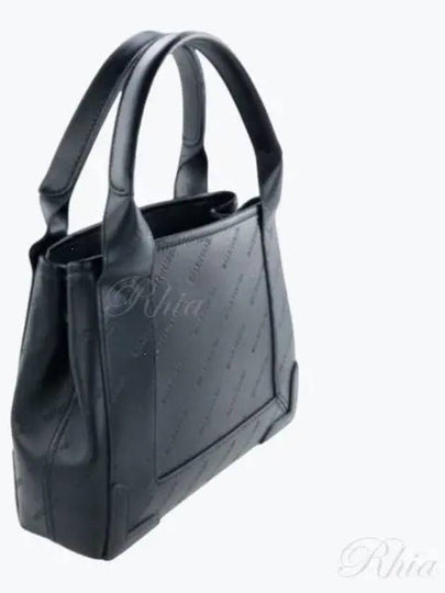 Navy XS Embossed Logo Tote Bag Black - BALENCIAGA - BALAAN 2