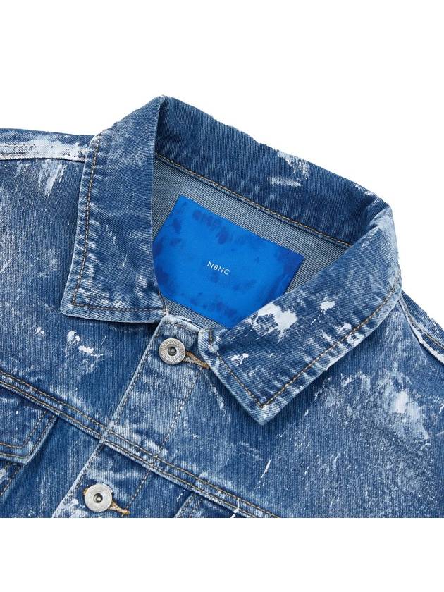 White Painting Denim Jacket Blue - NBNC - BALAAN 6