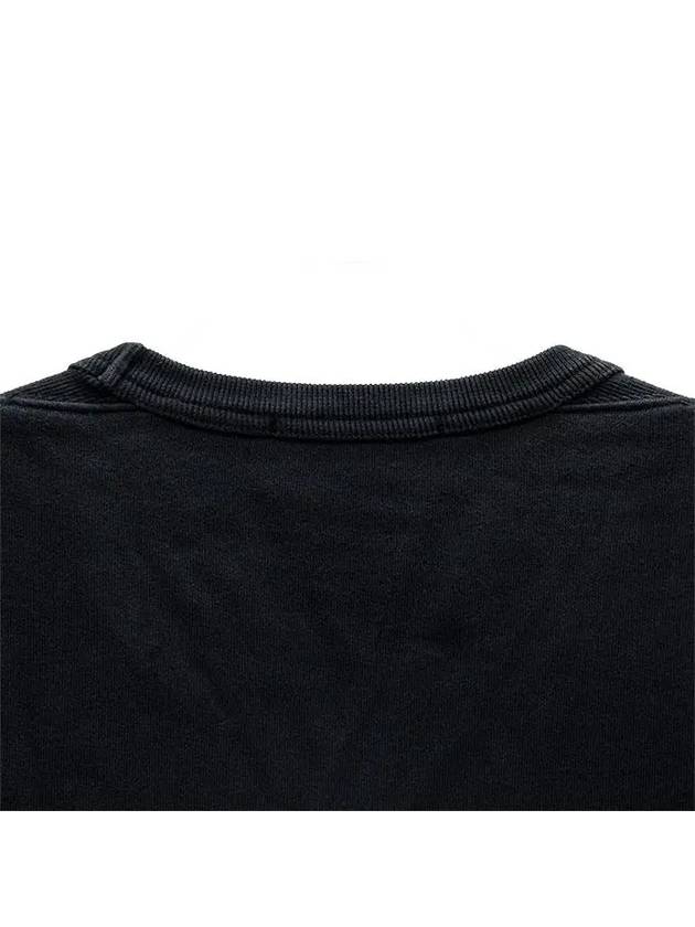 Wappen Patch Crew Neck Cotton Sweatshirt Black - STONE ISLAND - BALAAN 7