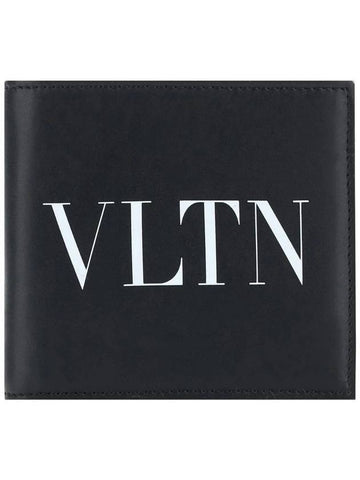 VLTN Calfskin Half Wallet Black - VALENTINO - BALAAN 1