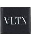 VLTN Calfskin Half Wallet Black - VALENTINO - BALAAN 1