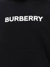 Logo Print Cotton Oversized Hoodie Black - BURBERRY - BALAAN 4