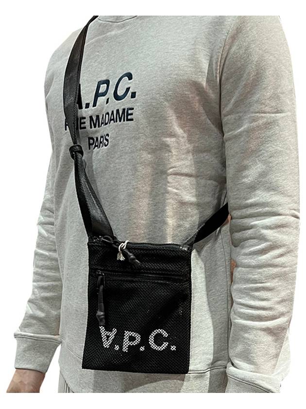 VPC Logo Mesh Cross Bag Black - A.P.C. - BALAAN.