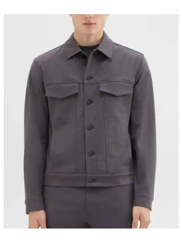 Neoteric Twill Trucker Jacket Dark Grey - THEORY - BALAAN 2