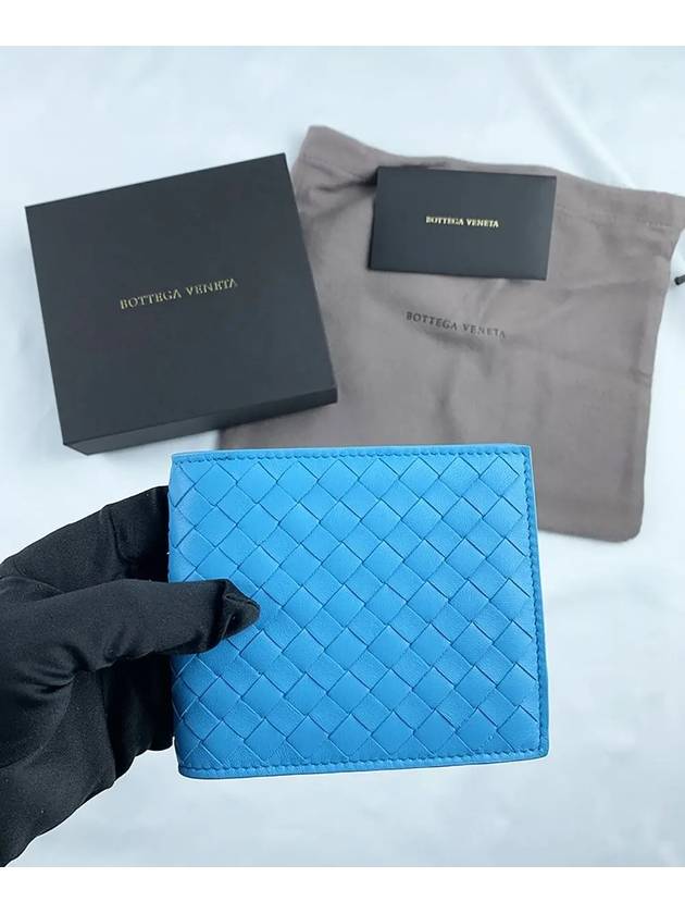 Intrecciato Half Wallet Blue - BOTTEGA VENETA - BALAAN 4