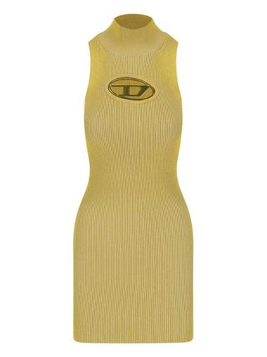 M-Onerva Logo Sleeveless Mini Dress Yellow - DIESEL - BALAAN 1