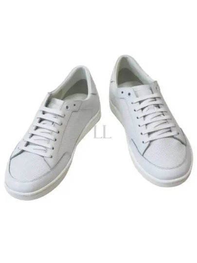 Court Classic Perforated Leather Low Top Sneakers White - SAINT LAURENT - BALAAN 2