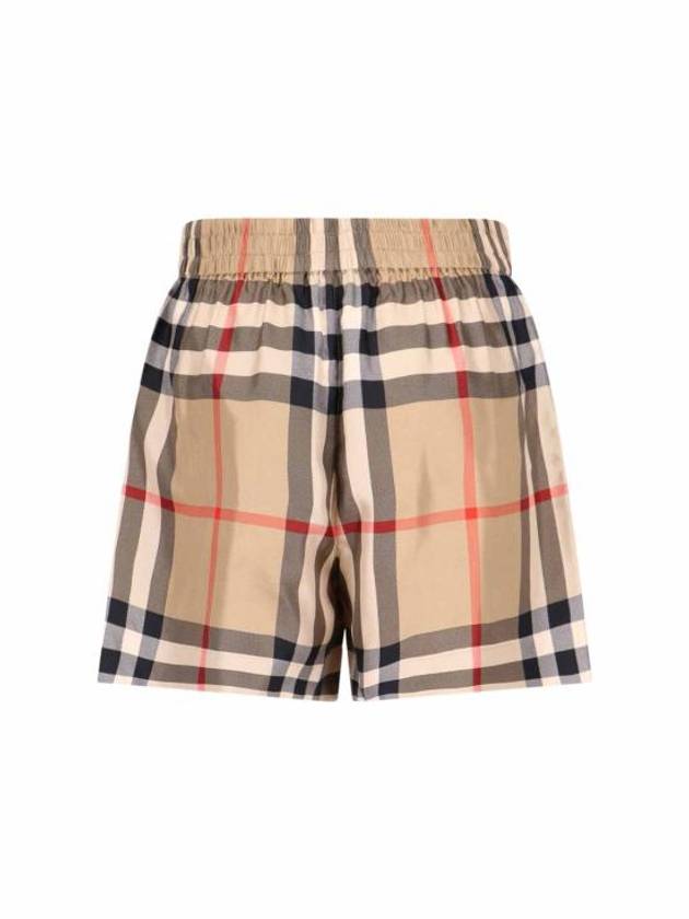 Check Print Shorts Beige - BURBERRY - BALAAN 4