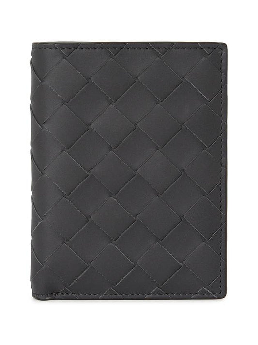 Intrecciato Flap Half Wallet Blue Charcoal - BOTTEGA VENETA - BALAAN 2