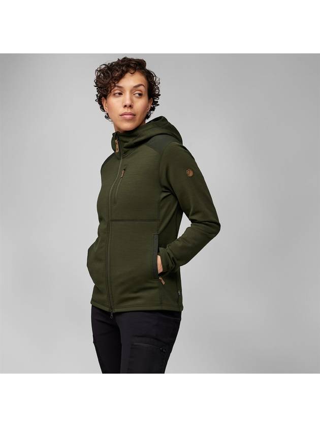 Women's Keb Fleece Hoodie Deep Forest - FJALL RAVEN - BALAAN 5