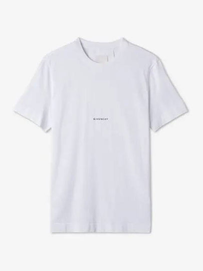 Logo Print Short Sleeve T-Shirt White - GIVENCHY - BALAAN 2