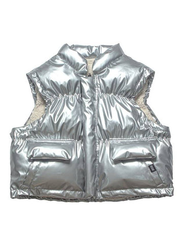 Reversible Padded Vest Silver - DON’T ASK MY PLAN - BALAAN 1