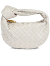 Jodie Intrecciato Small Tote Bag White - BOTTEGA VENETA - BALAAN 1