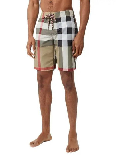 Check Swim Shorts Archive Beige - BURBERRY - BALAAN 2