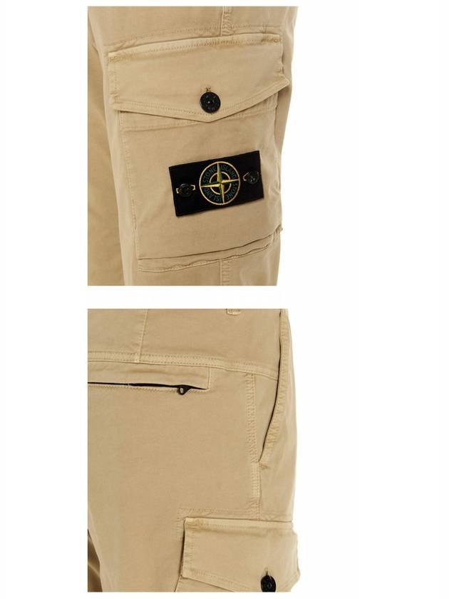 Waffen Patch Cargo Straight Pants Beige - STONE ISLAND - BALAAN 6