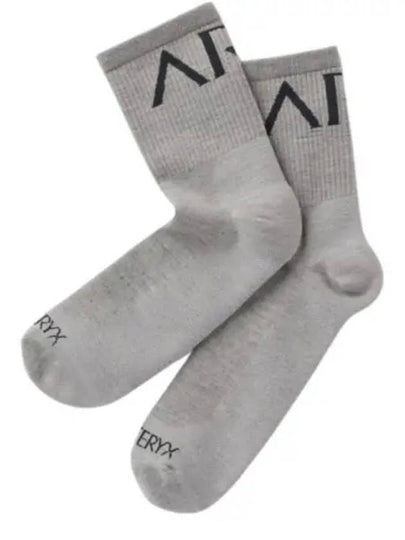 Merino Wool Lightweight 34 Crew Socks Grey - ARC'TERYX - BALAAN 2