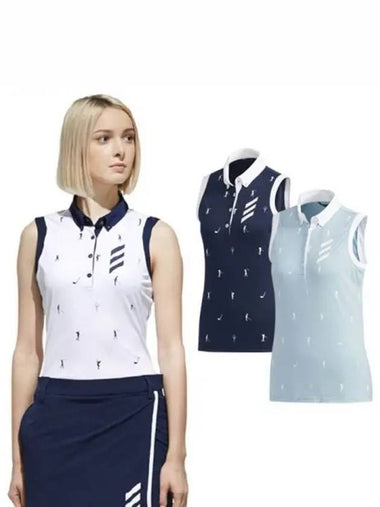 ADI Cross Up F50 Golf Print Sleeveless Women s T Shirt Domestic Product GQG022081776895 - ADIDAS GOLF - BALAAN 1