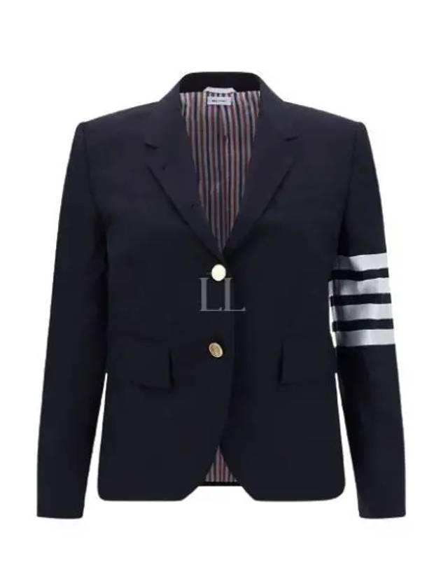 Plain Weave Suiting Classic 4 Bar Jacket Navy - THOM BROWNE - BALAAN 2