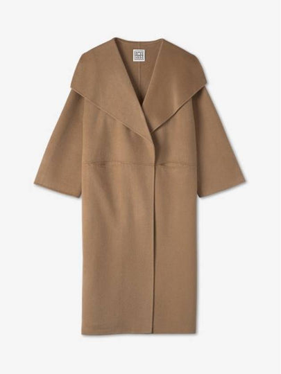 Signature Wool Cashmere Single Coat Camel - TOTEME - BALAAN 2