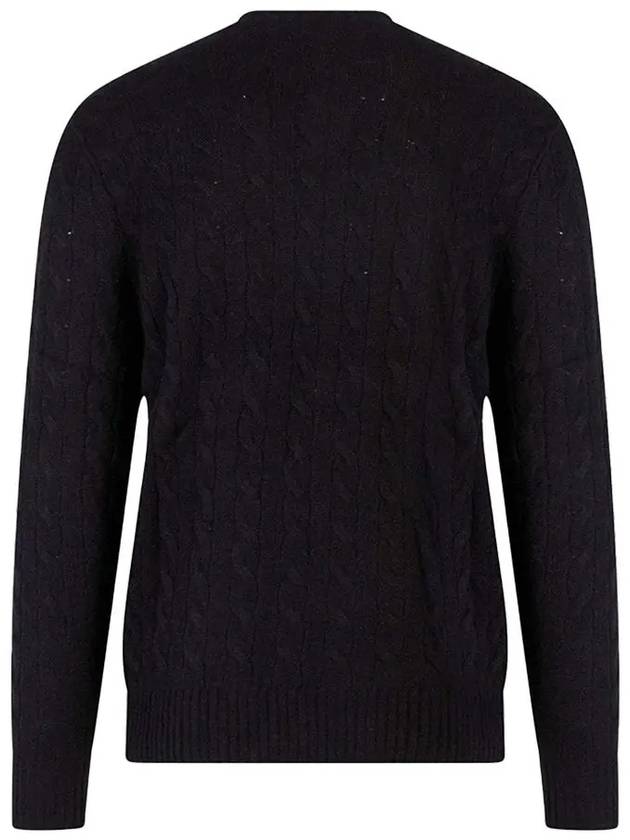 Embroid Logo Cable Knit Top Black - POLO RALPH LAUREN - BALAAN 3