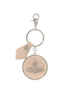 ORB Logo Charm Crocodile Skin Metal Key Holder Beige - VIVIENNE WESTWOOD - BALAAN 1