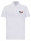 Tennis Logo Patch Polo Shirt White - MONCLER - BALAAN 2