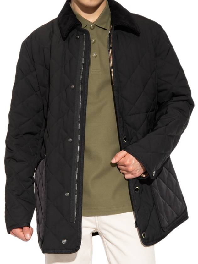 Quilted Thermoregulated Barn Jacket Black - BURBERRY - BALAAN 8