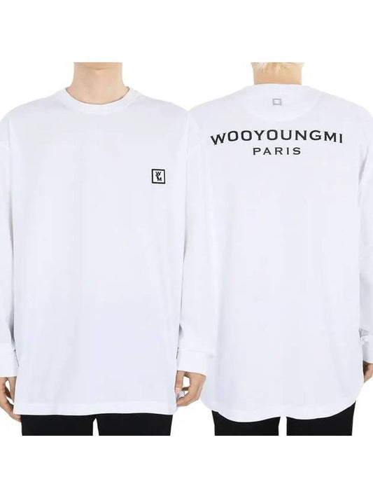 Men s Back Logo Long Sleeve T Shirt White W243TS17712W - WOOYOUNGMI - BALAAN 2