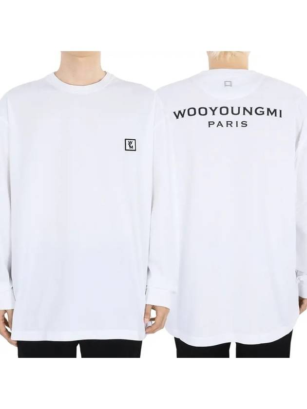 Men s Back Logo Long Sleeve T Shirt White W243TS17712W - WOOYOUNGMI - BALAAN 1