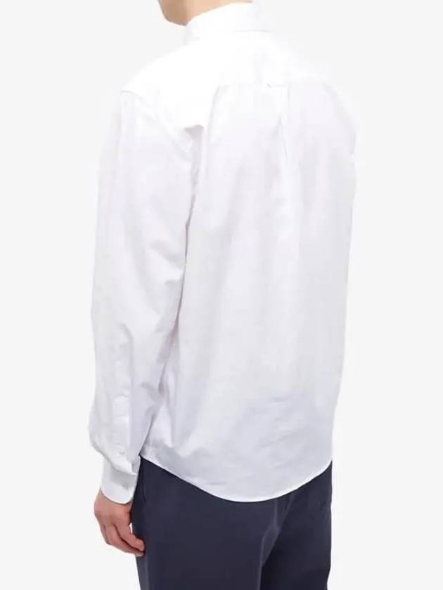 Small Fox Head Patch Classic Long Slevee Shirt White - MAISON KITSUNE - BALAAN 5