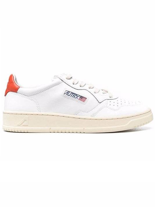 Men's Medalist Low Top Sneakers White Orange - AUTRY - BALAAN 2