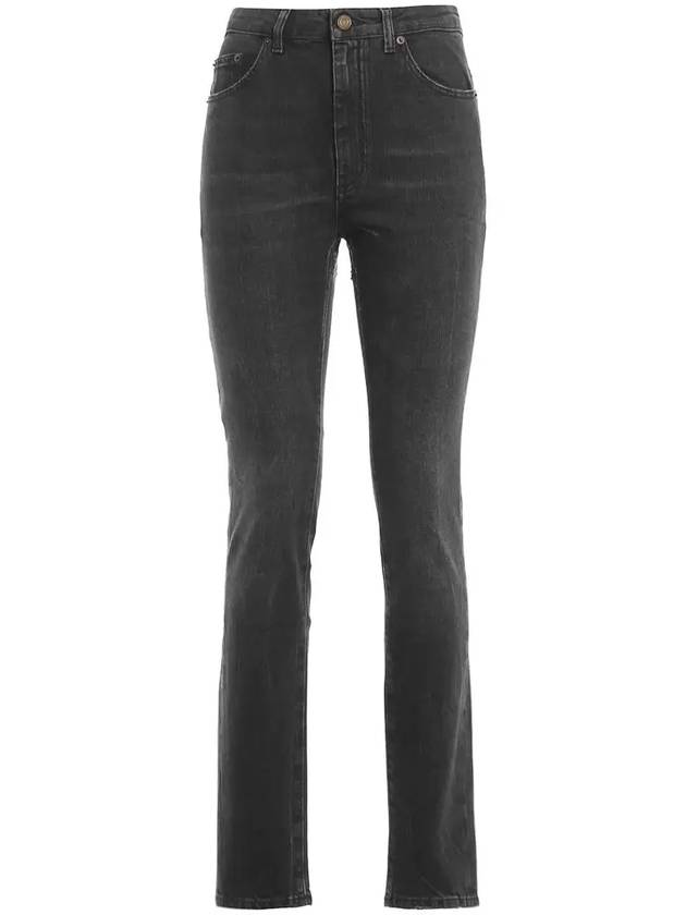 High Waist Skinny Jeans Black - SAINT LAURENT - BALAAN 2