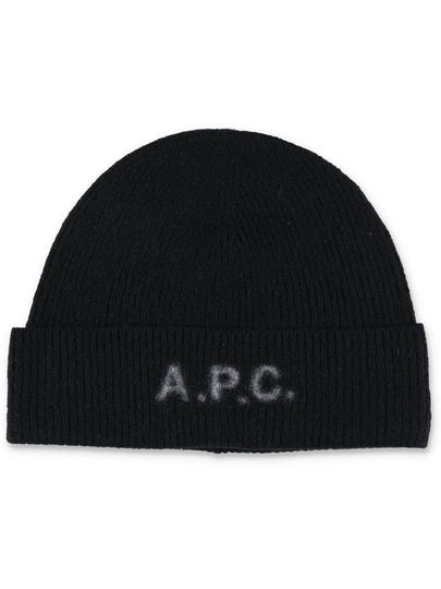 Harry Logo Print Wool Beanie Black - A.P.C. - BALAAN 2