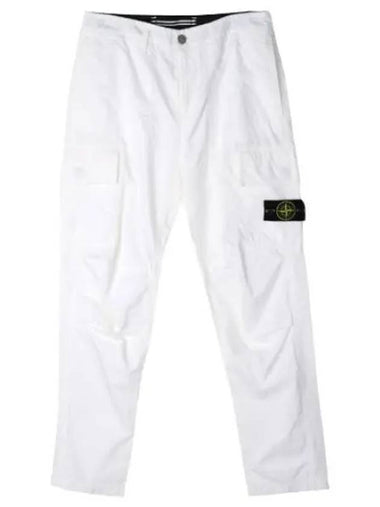 Cupro cotton badge cargo pants regular fit - STONE ISLAND - BALAAN 1