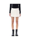 A-line Short Pleats Skirt White - AMI - BALAAN 1