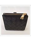 Intrecciato Zipper Half Wallet Black - BOTTEGA VENETA - BALAAN 4