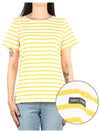 Etrille Striped Short Sleeve T-Shirt White Yellow - SAINT JAMES - BALAAN 2