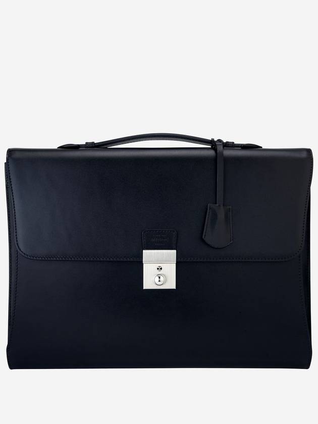 Zenith Triangular Leather Brief Case Black - MINOC - BALAAN 2